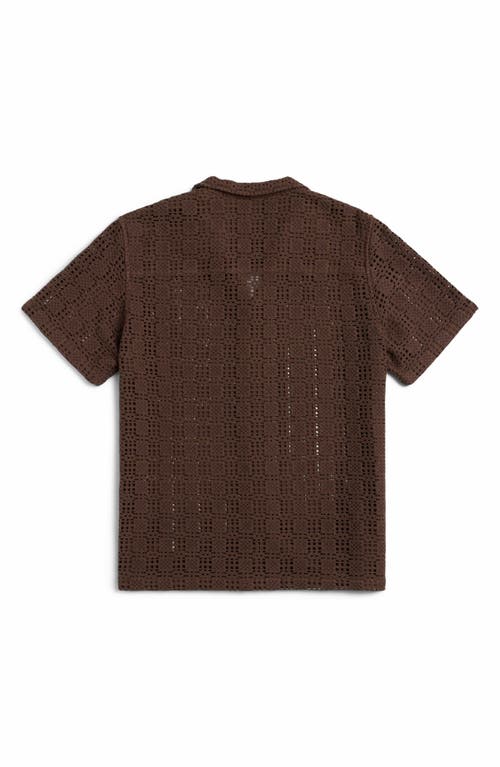 Auto-reply™ Alex Raschel Square Knit Camp Shirt