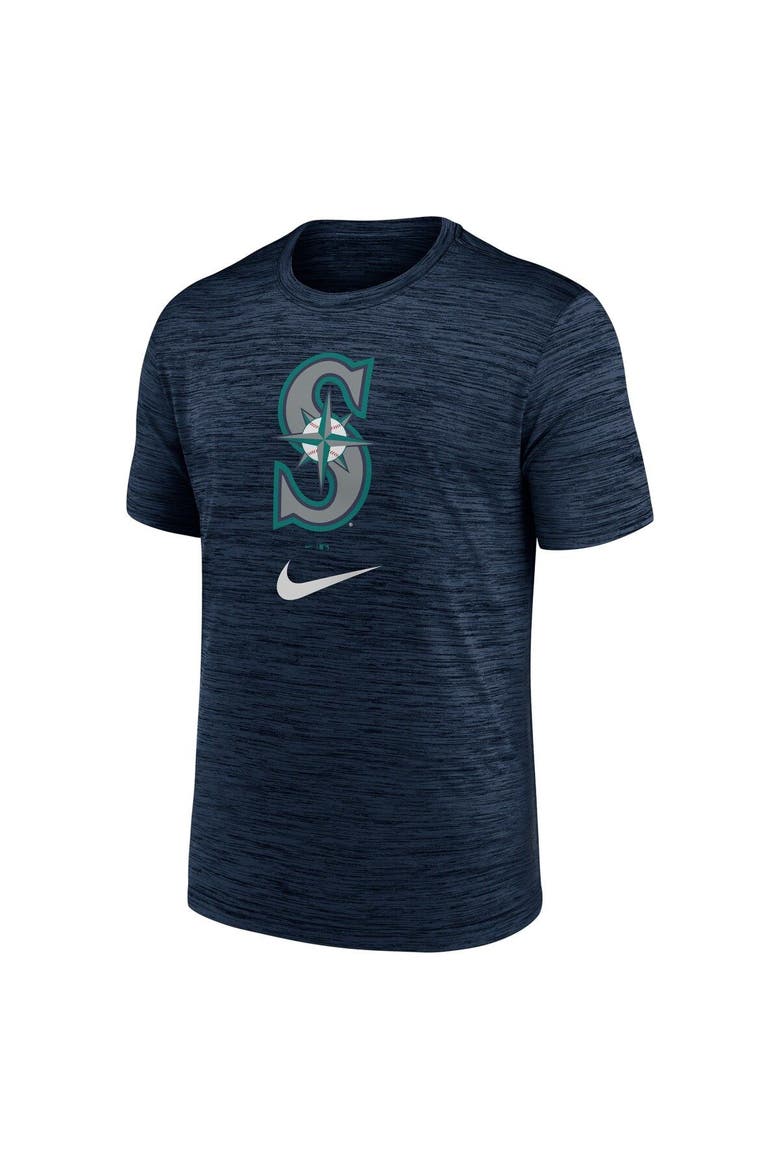 Men's Nike Navy Seattle Mariners Logo Velocity Performance T-Shirt, Alternate, color, Navy
