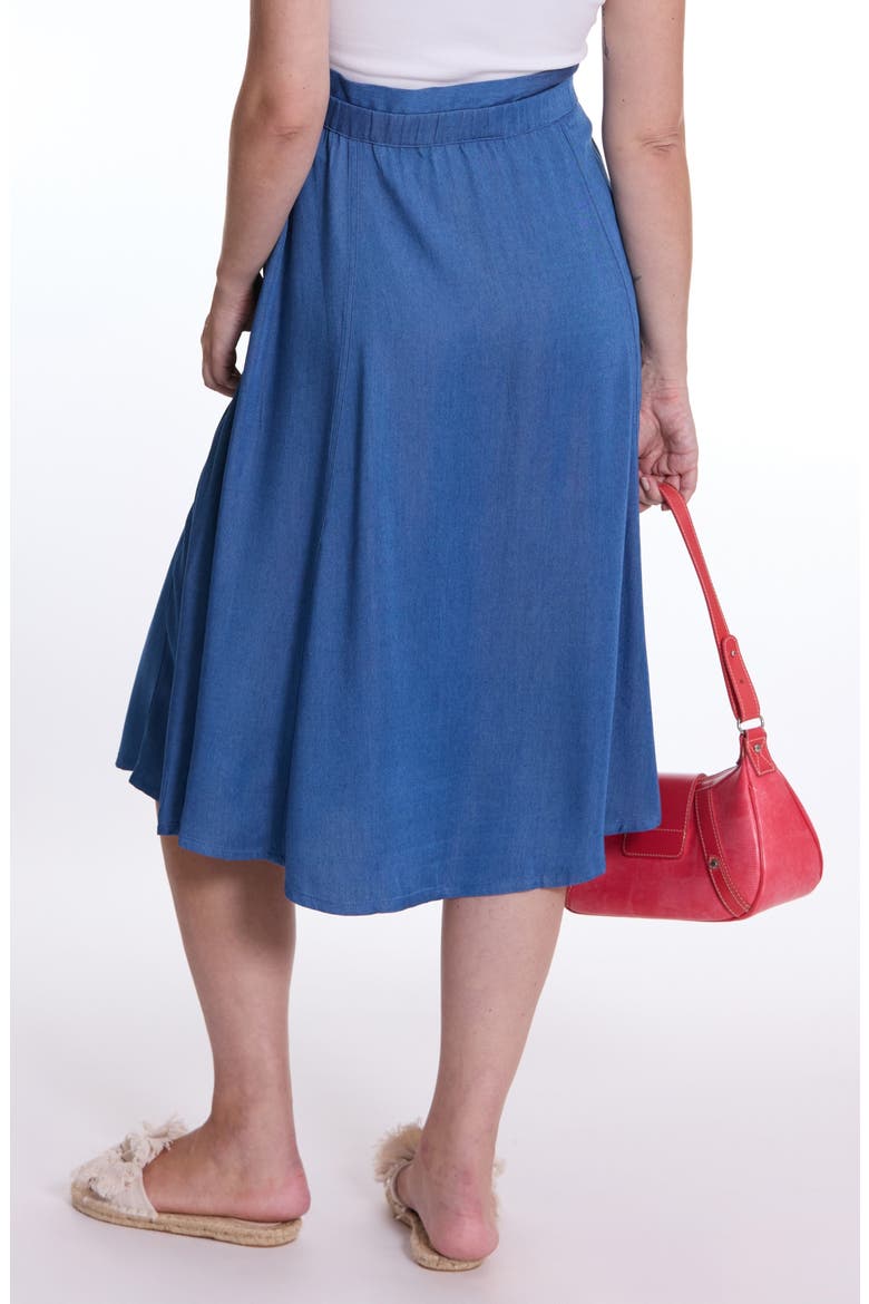 Dallas Maternity Skirt, Alternate, color, MID BLUE