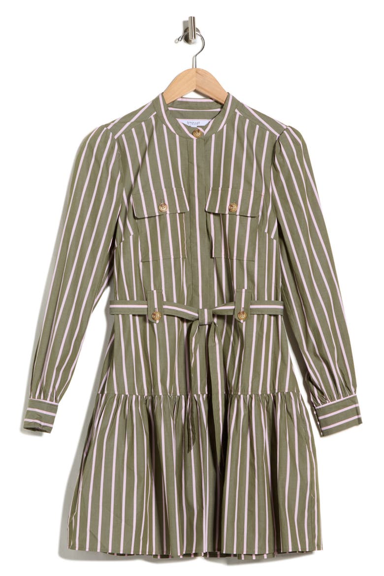 Kayla Utility Mini Shirtdress, Alternate, color, FATIGUE MULTI STRIPE