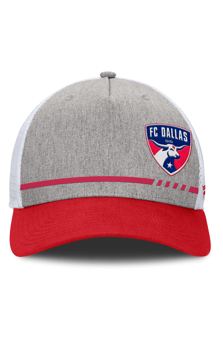 FANATICS Men's Fanatics Heather Gray FC Dallas Low Block Trucker Adjustable Hat, Alternate, color, 