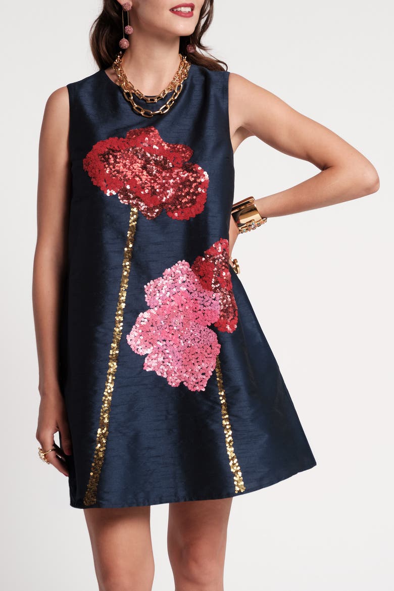 Alice Shift Dress Poppy, Alternate, color, Navy/Multi