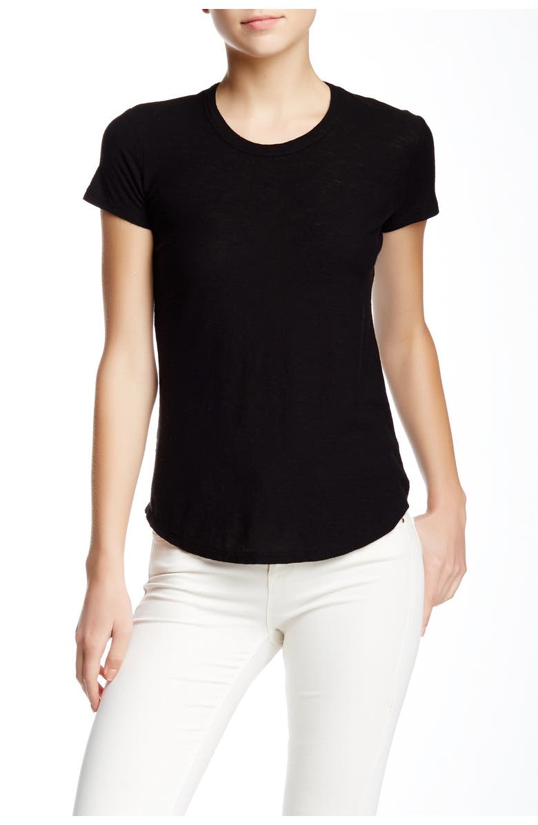 James Perse Crewneck Tee, Main, color, Black
