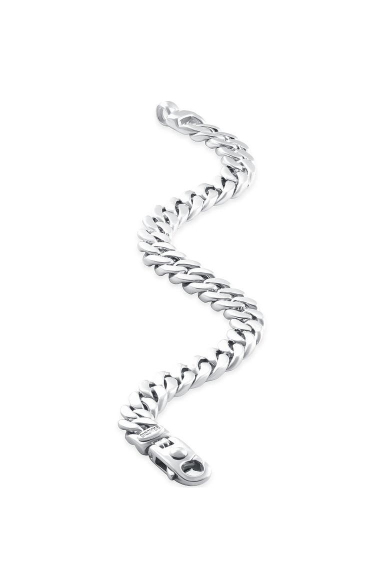 Braccio Men's 36 Gram Cuban Link Solid Silver Bracelet 8.5", Alternate, color, Silver