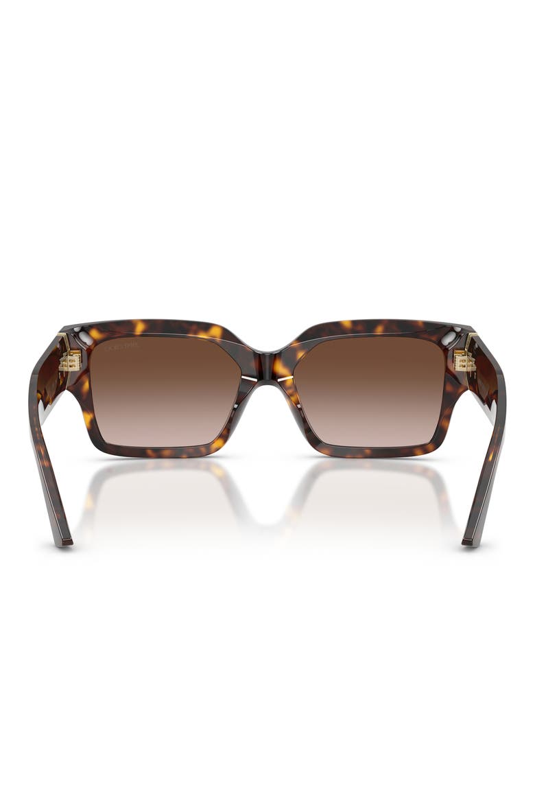 55mm Rectangular Sunglasses, Alternate, color, HAVANA / BROWN GRADIENT