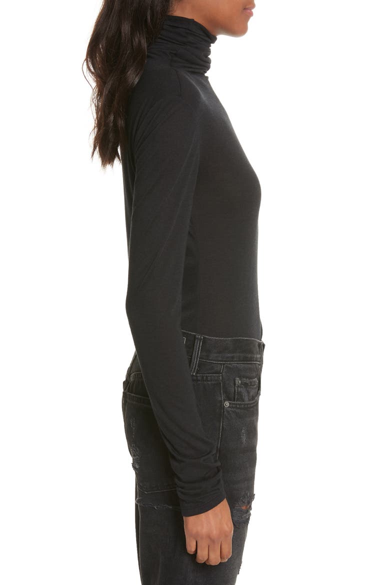 The Perfect Tee Turtleneck, Alternate, color, BLACK