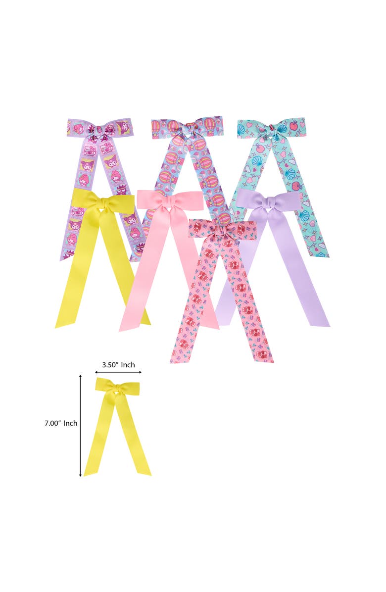 Hello Kitty Long Hair Bows 7-Piece Set - Sanrio Hair Accessories, Alternate, color, Multicolored