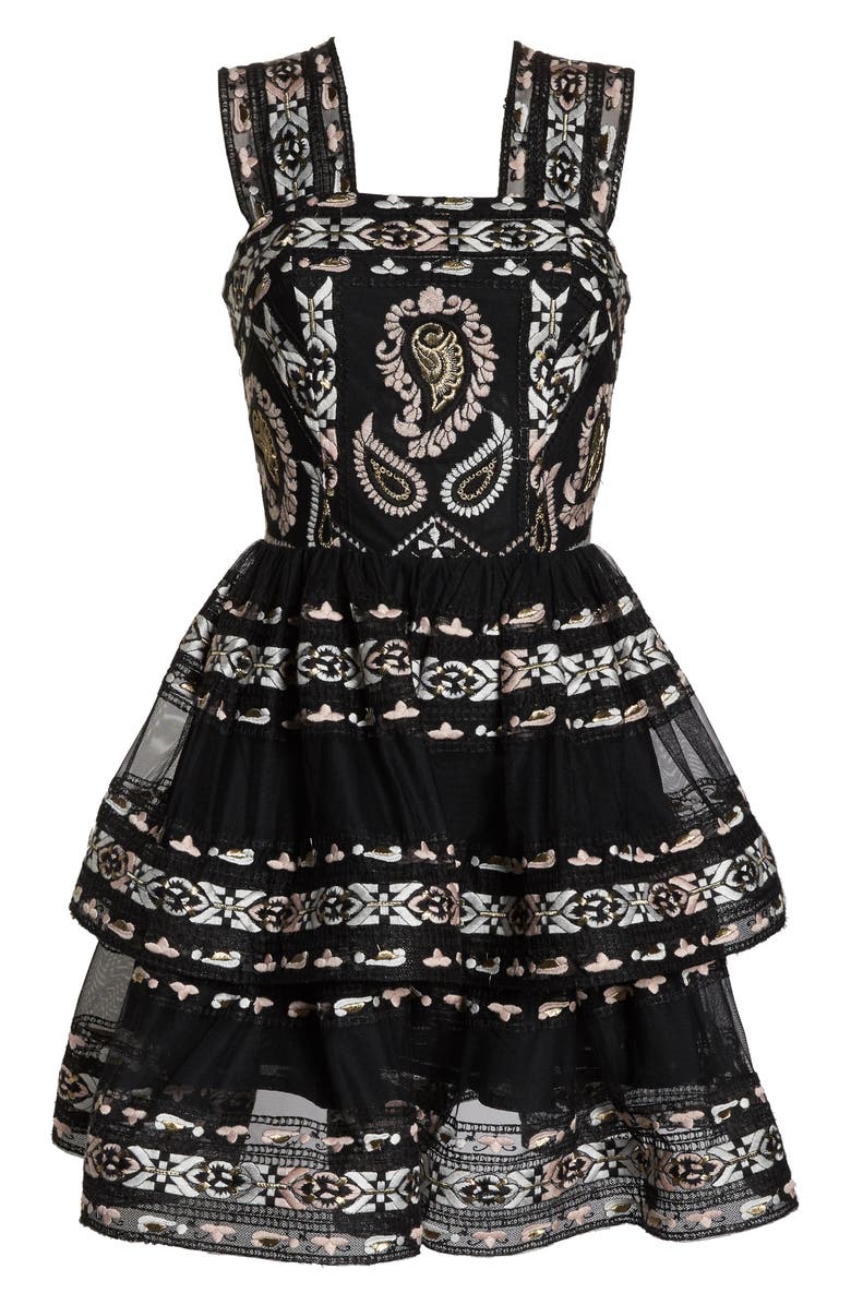 Bronx and Banco Ethnos Lace Fit & Flare Dress, Alternate, color,