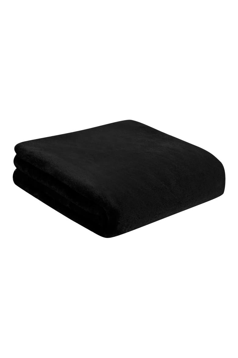Plush Throw Blanket, Main, color, BLACK