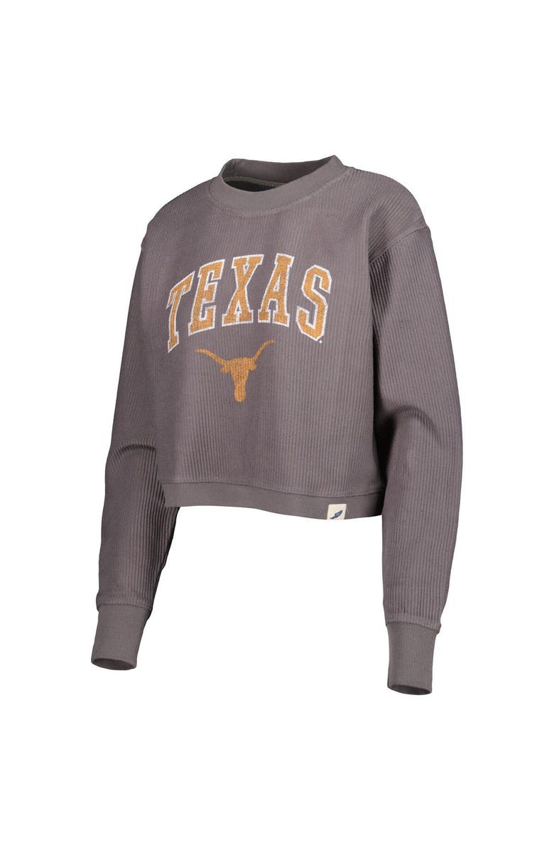 LEAGUE COLLEGIATE WEAR Women's League Collegiate Wear Gray Texas Longhorns Classic Campus Corded Timber Sweatshirt, Alternate, color, 