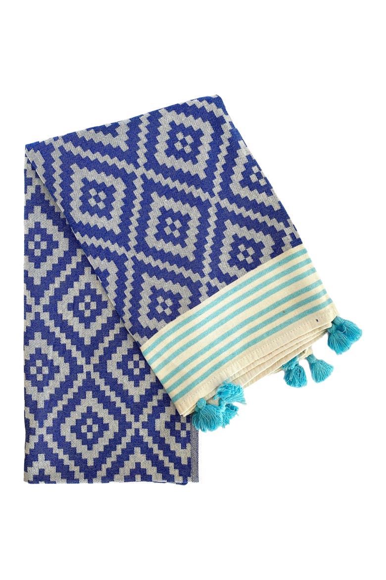Merida Turkish Towel / Blanket - Blue, Main, color, Blue