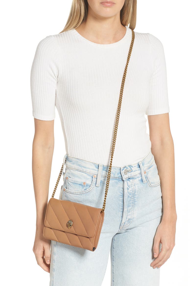 Soho Drench Leather Wallet on a Chain, Alternate, color, LIGHT/PASTEL BROWN