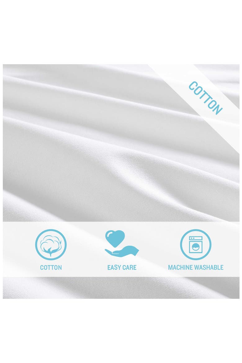 Basic Canvas Set of 2 European Shams, Alternate, color, WHITE