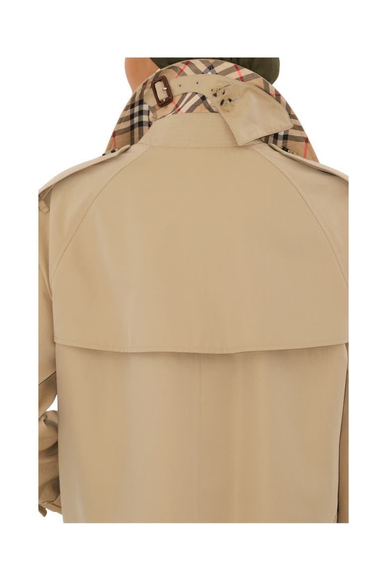 Cropped Gabardine Mayfair Trench Jacket, Alternate, color, Honey beige