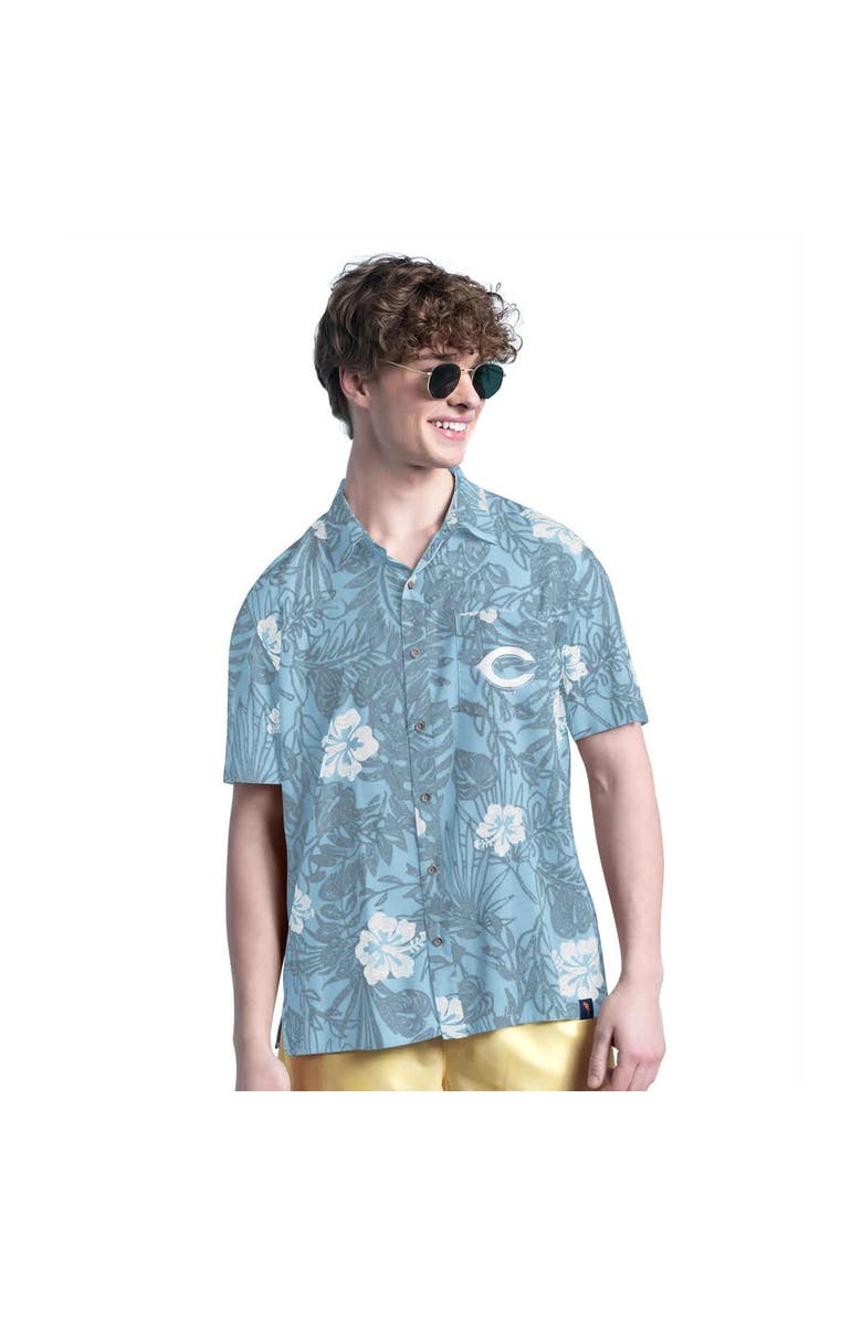 Margaritaville Men's Margaritaville Blue Cincinnati Reds Palm Shade Party Button-Up Shirt, Alternate, color, Blue