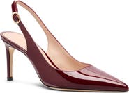 Stuart Weitzman Stuart Power 75 Pointed Toe Slingback Pump