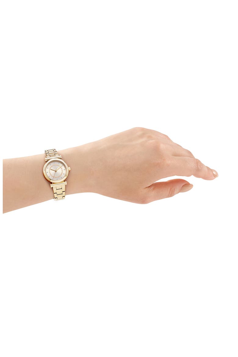 Essentials Crystal Marker Bracelet Watch, 28mm, Alternate, color, CHAMPAGNE