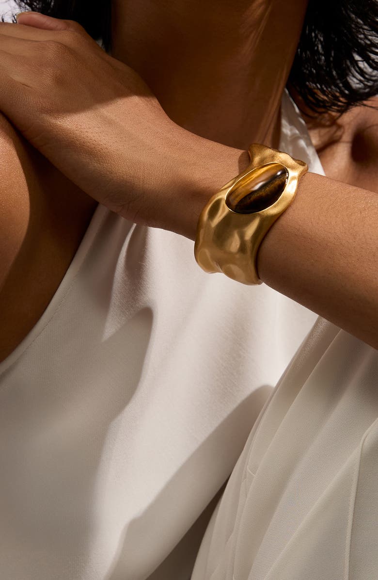 Reiss Tillie Tumbled Stone Cuff Bracelet, Alternate, color, 