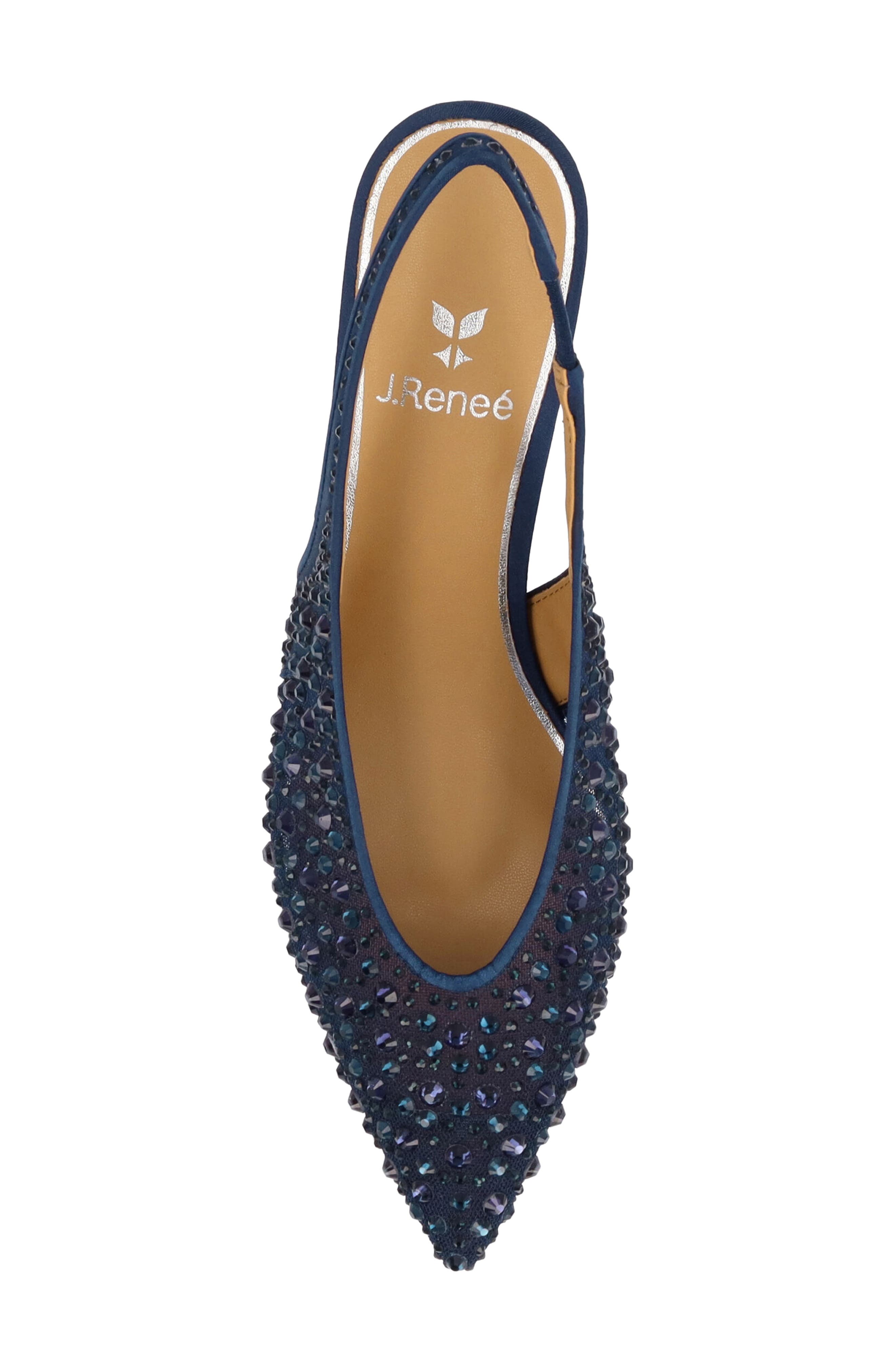 Tressa Slingback Pointed Toe Kitten Heel Pump, Alternate, color, NAVY