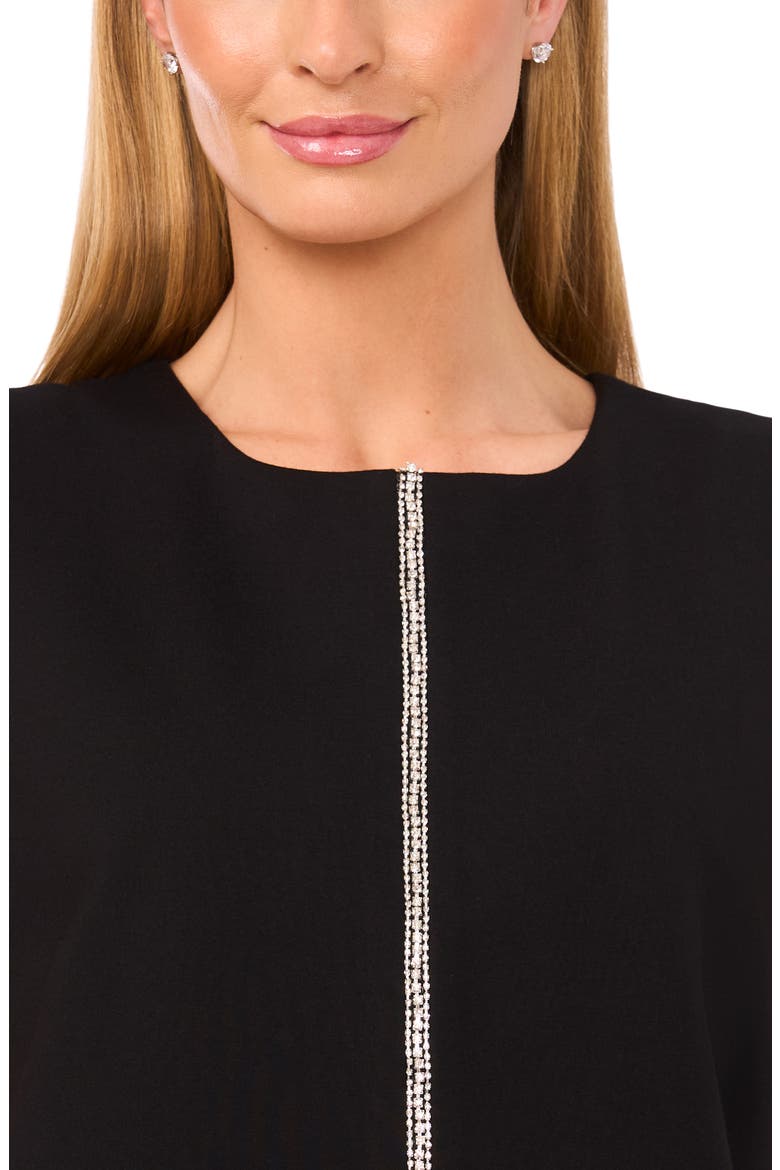 Rhinestone Accent Sleeveless Top, Alternate, color, RICH BLACK