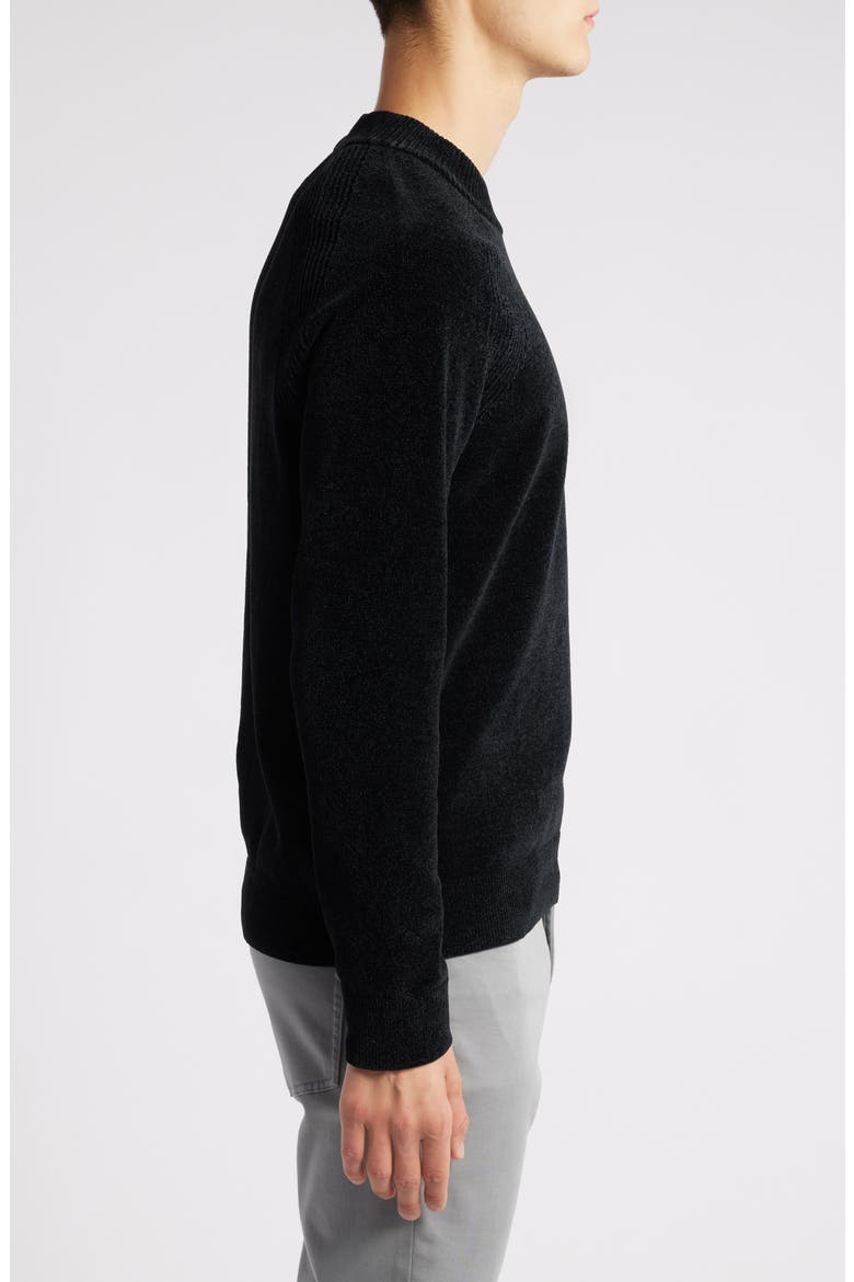 Salvor Chenille Sweater, Alternate, color, BLACK