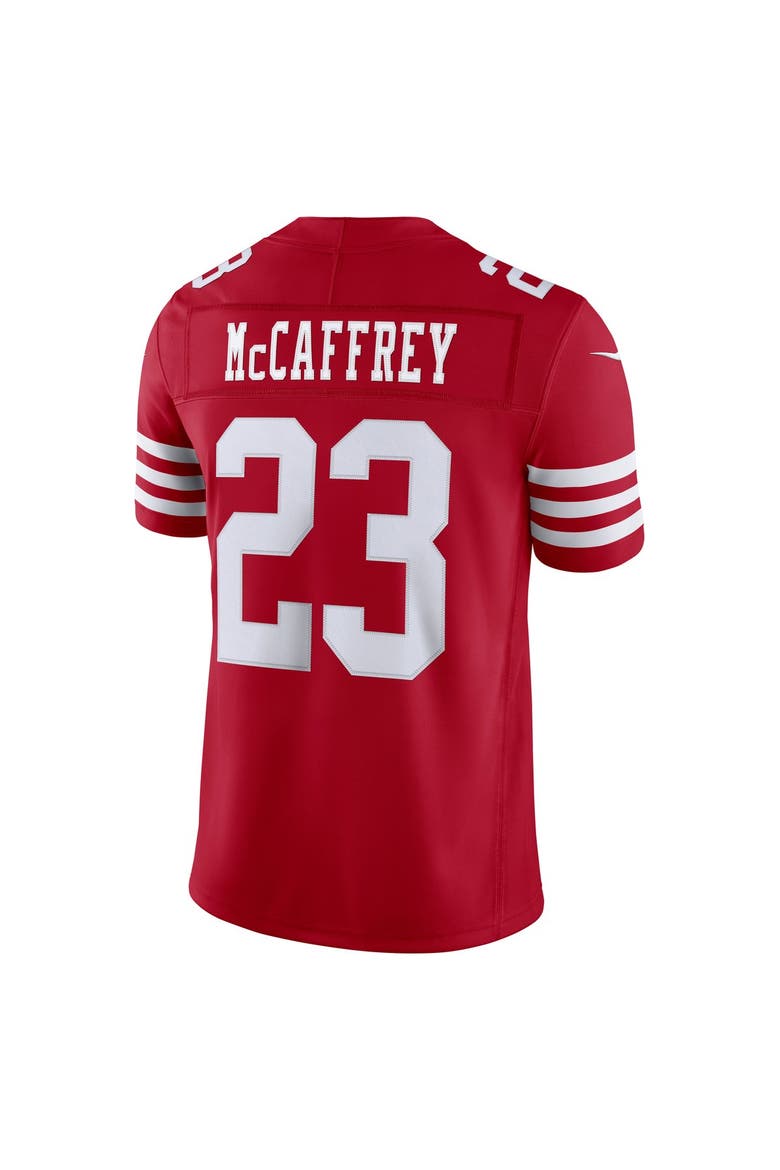 Men's Nike Christian McCaffrey Scarlet San Francisco 49ers Team Vapor F.U.S.E. Stitched Limited Jersey, Alternate, color, Scarlet