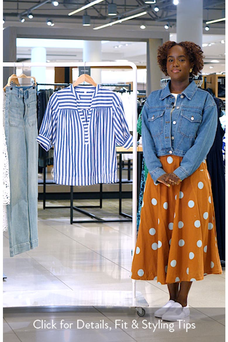 Catana Stripe Split Neck Top video