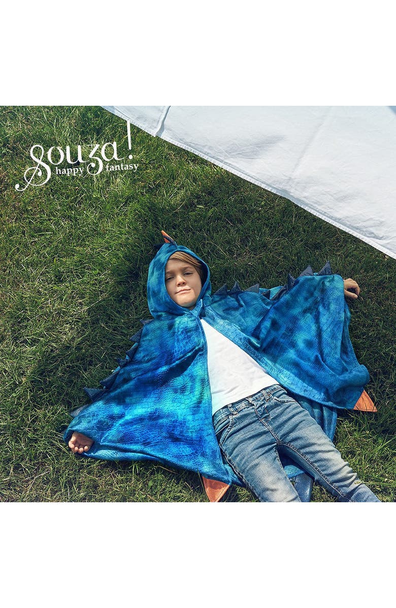 Souza Blue Dragon Costume Cape for Kids, Alternate, color, Blue