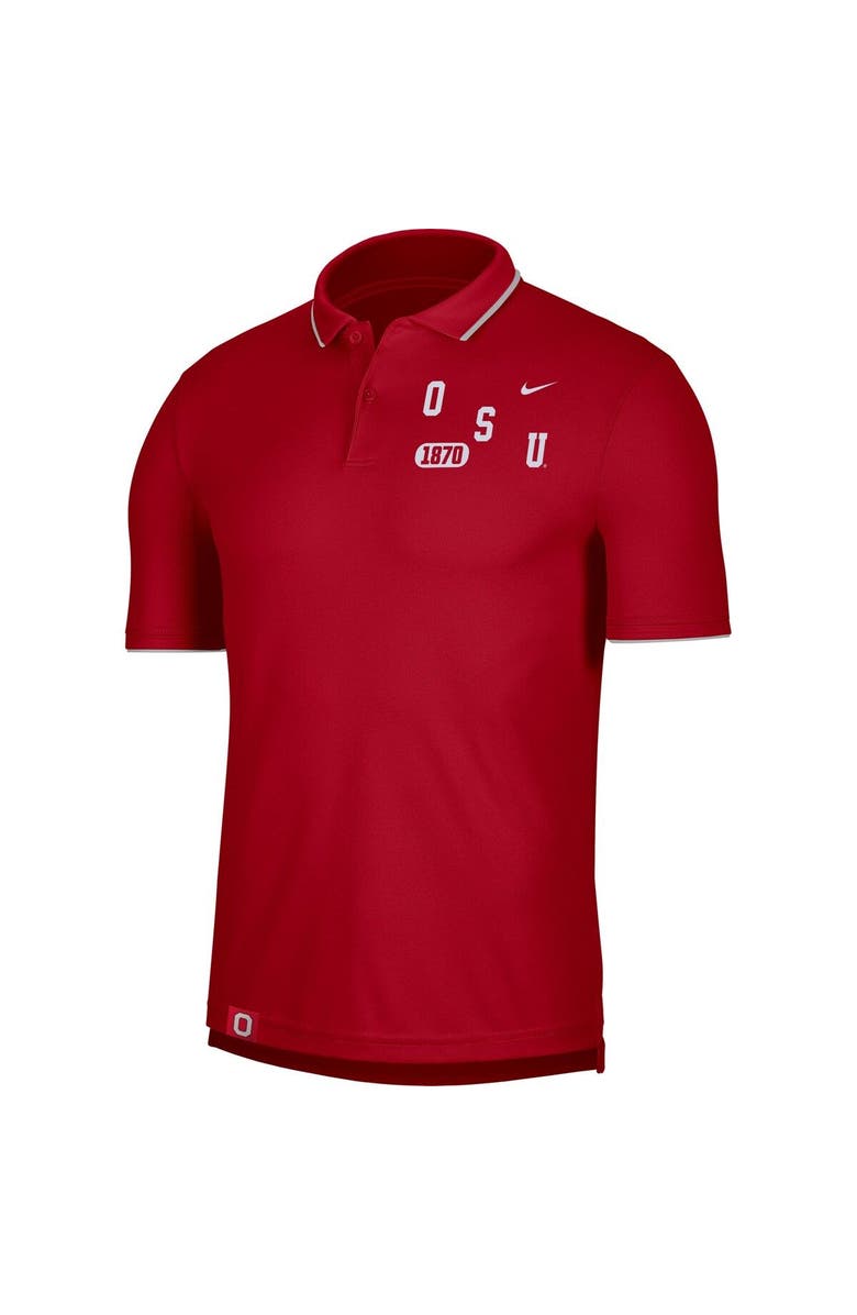Nike Men's Nike Scarlet Ohio State Buckeyes Wordmark Performance Polo, Alternate, color, Scarlet