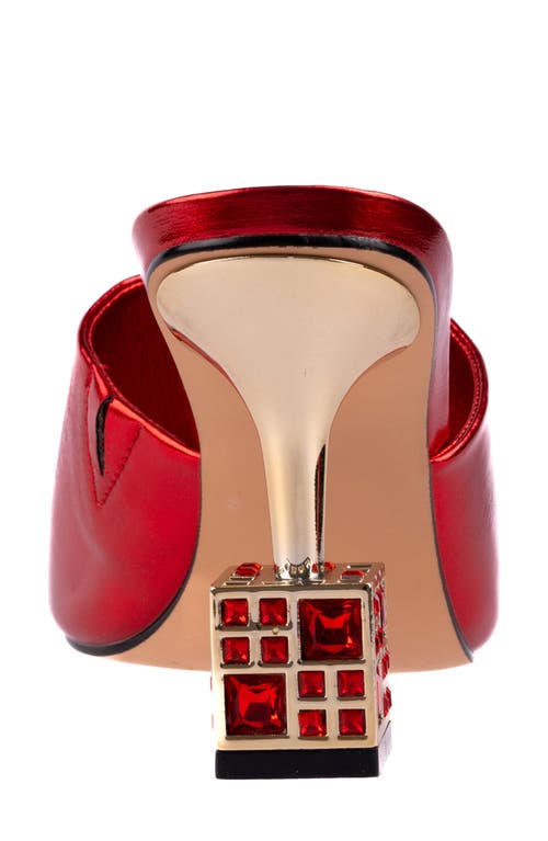 Lady Couture Casino Slide Sandal In Red
