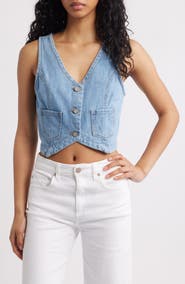HIDDEN JEANS Supersoft Crop Denim Vest