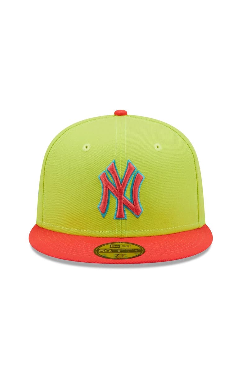 New Era Men's New Era Green/Red New York Yankees Cyber Highlighter 59FIFTY Fitted Hat, Alternate, color, Green