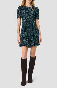French Connection Marina Ditsy Floral Chiffon Minidress