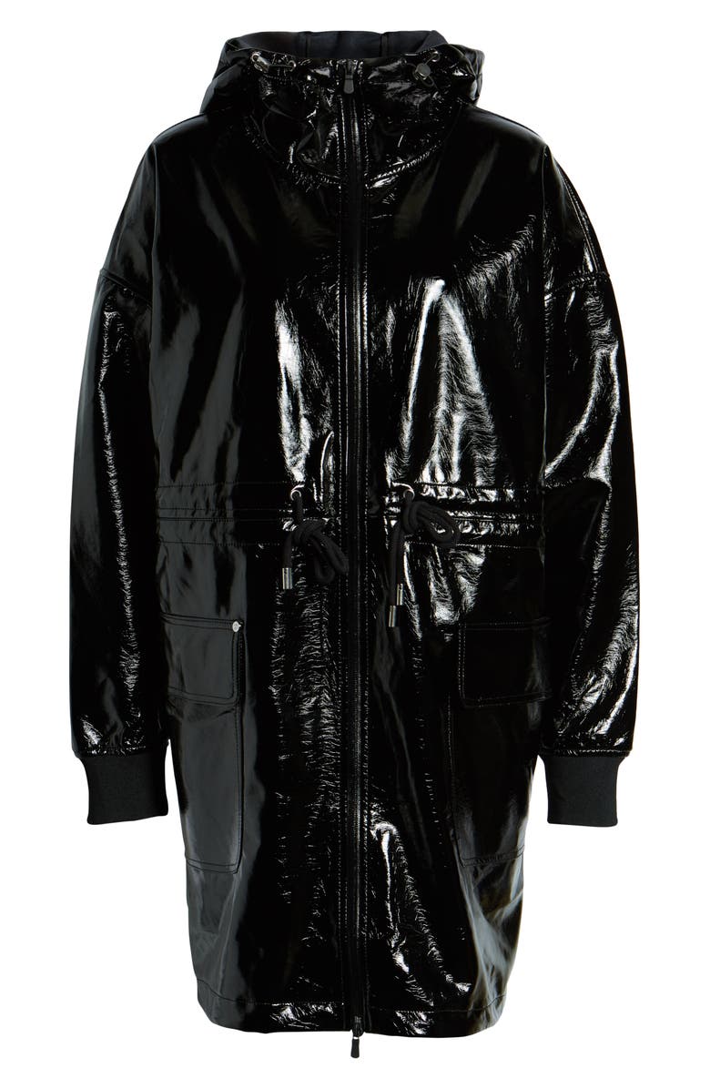 Sosken Greta Faux Patent Leather Raincoat, Alternate, color, 