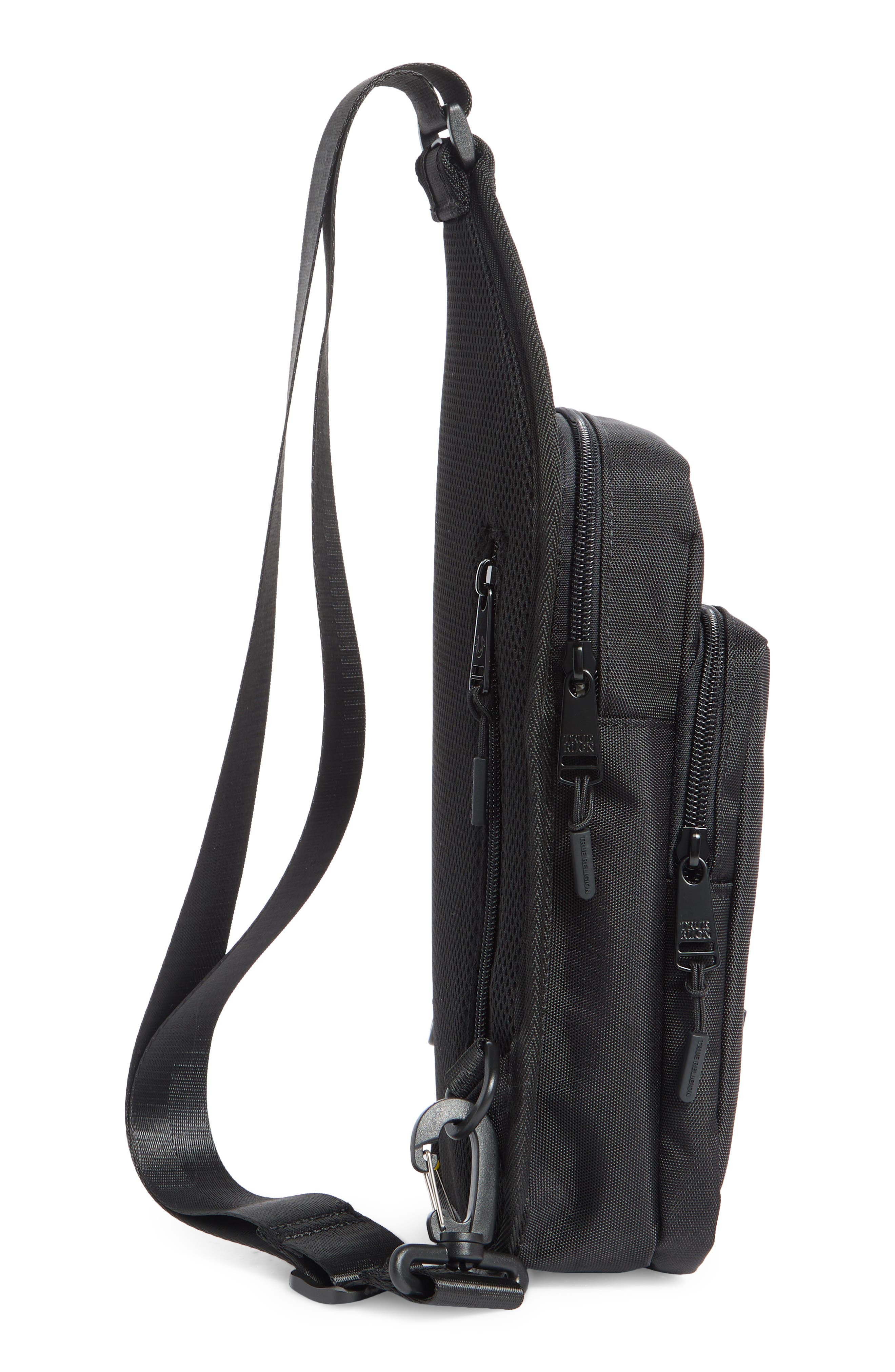 True Religion Pippen Sling Crossbody Bag, Alternate, color, Black