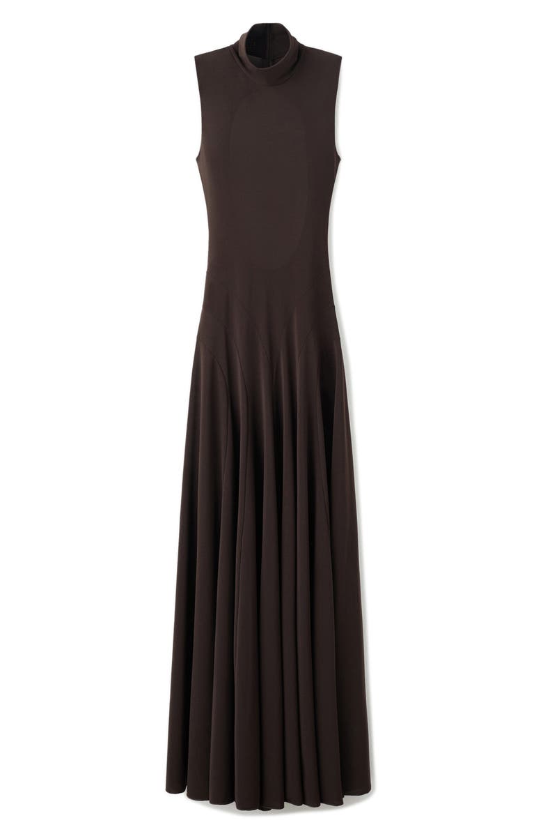 MANGO Selection Godet Sleeveless Maxi Dress, Alternate, color, Brown