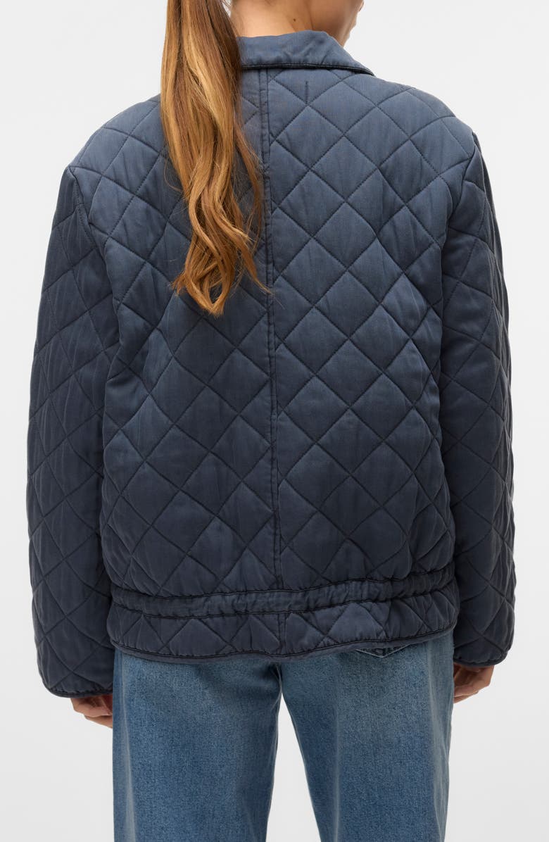 VERO MODA Laguna Quilted Jacket, Alternate, color, Obsidian