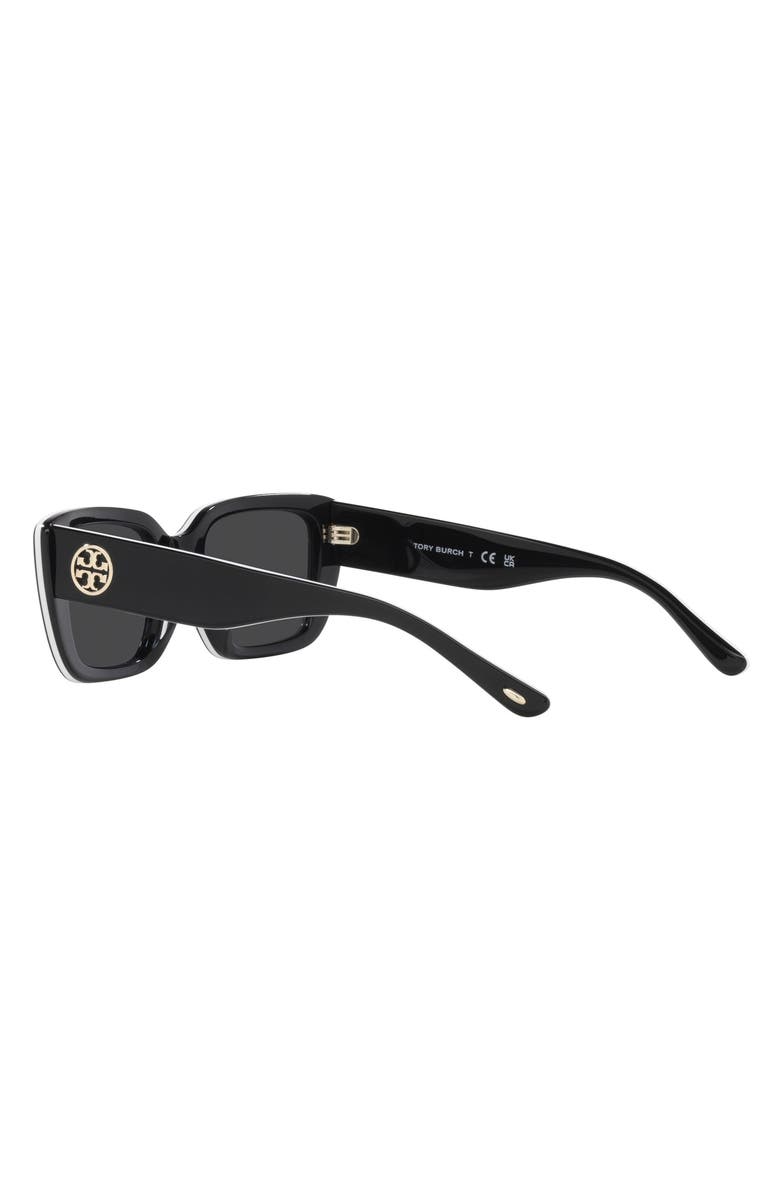 Tory Burch 51mm Rectangular Sunglasses, Alternate, color, 