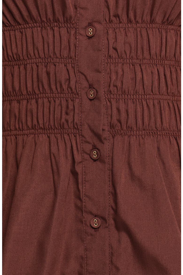 Wallace Long Sleeve Mini Shirtdress, Alternate, color, CHOCOLATE