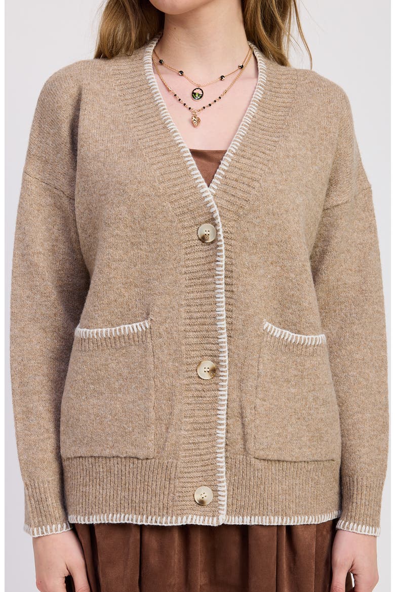 Valerie Oversize Cardigan, Alternate, color, TAUPE