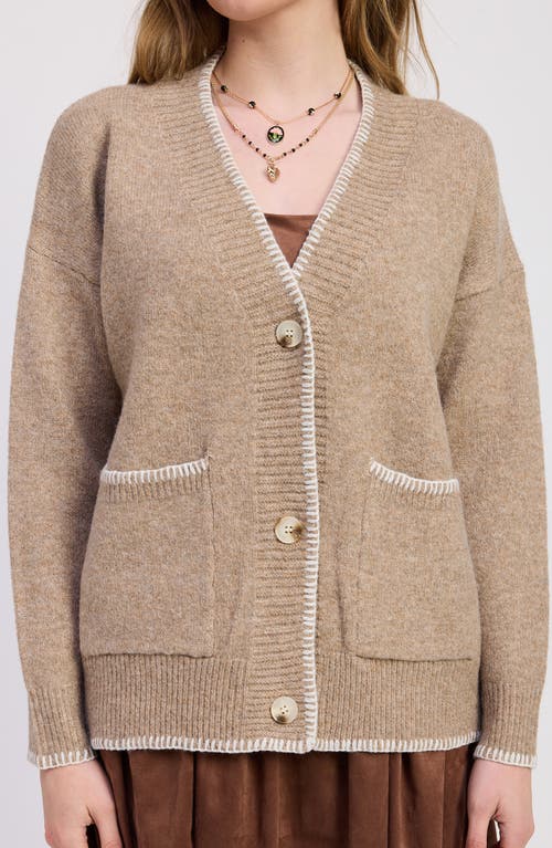 Jacquie The Label Valerie Oversize Cardigan In Brown