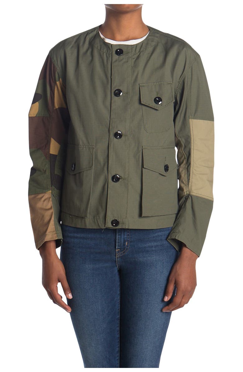G-Star RAW Aefon Camo Patchwork Overshirt, Main, color,