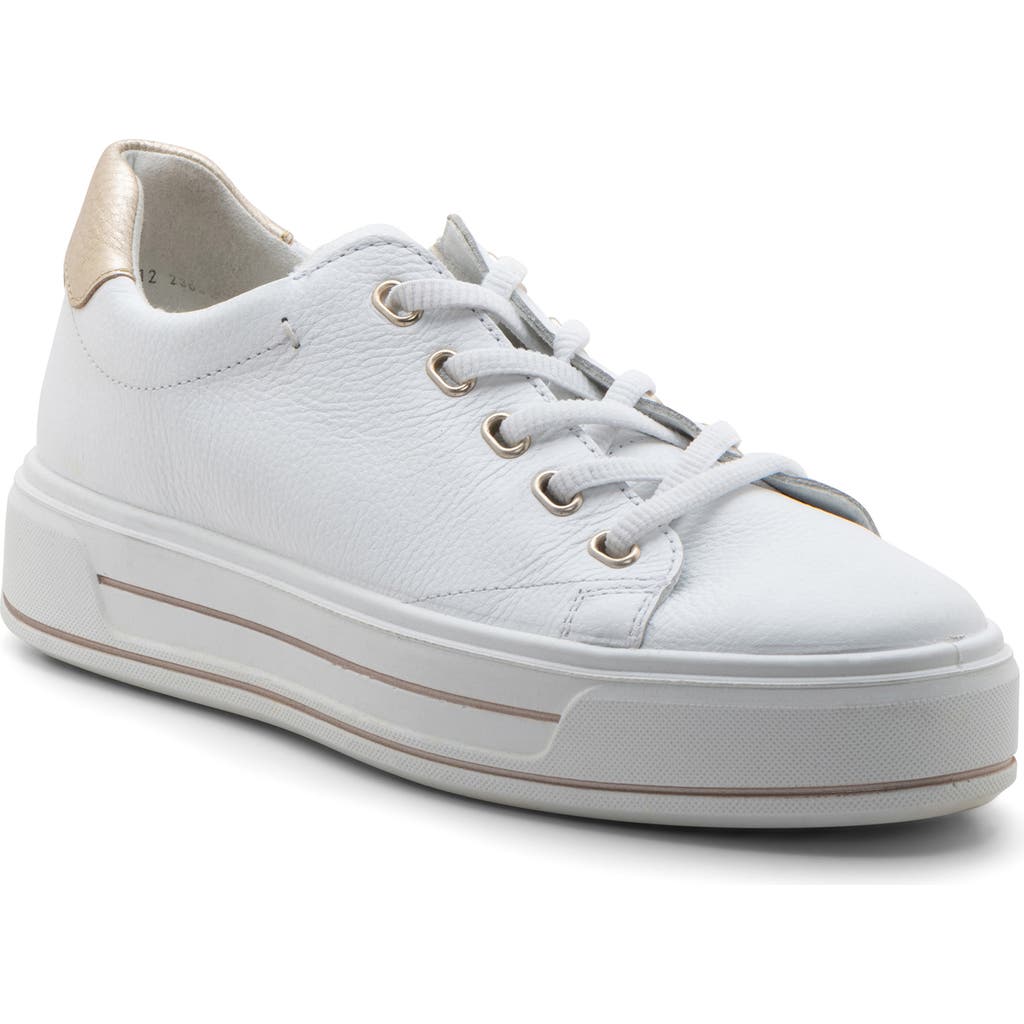 ara Crystal Platform Sneaker in White