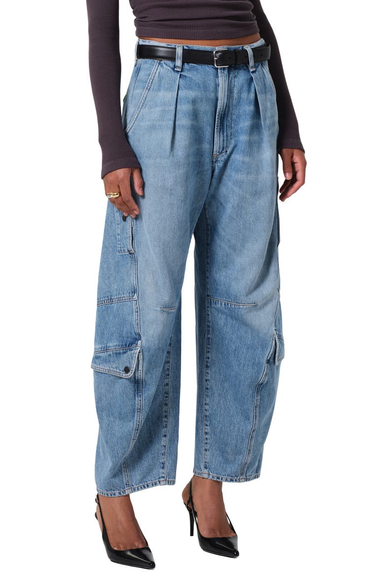 Flight Barrel Leg Jeans, Alternate, color, ZENITH