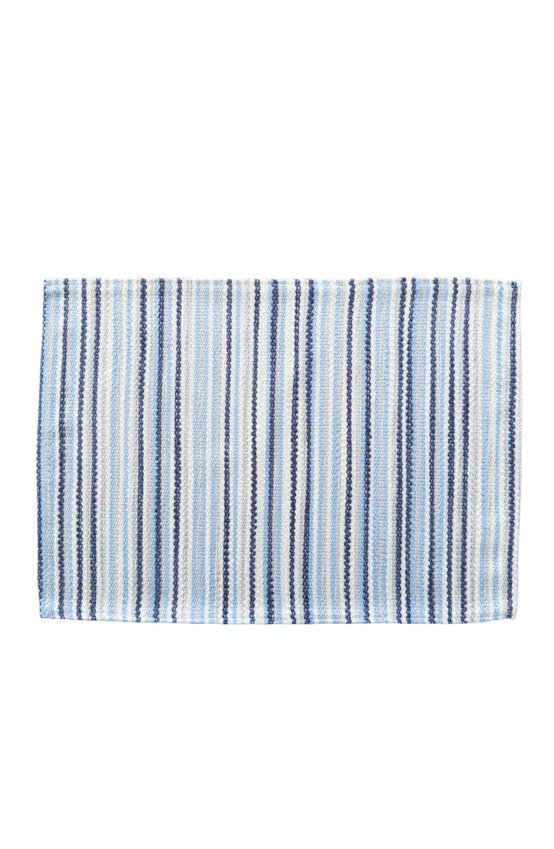 Anaya Yacht Stripe Indoor Outdoor Placemat, Main, color, 