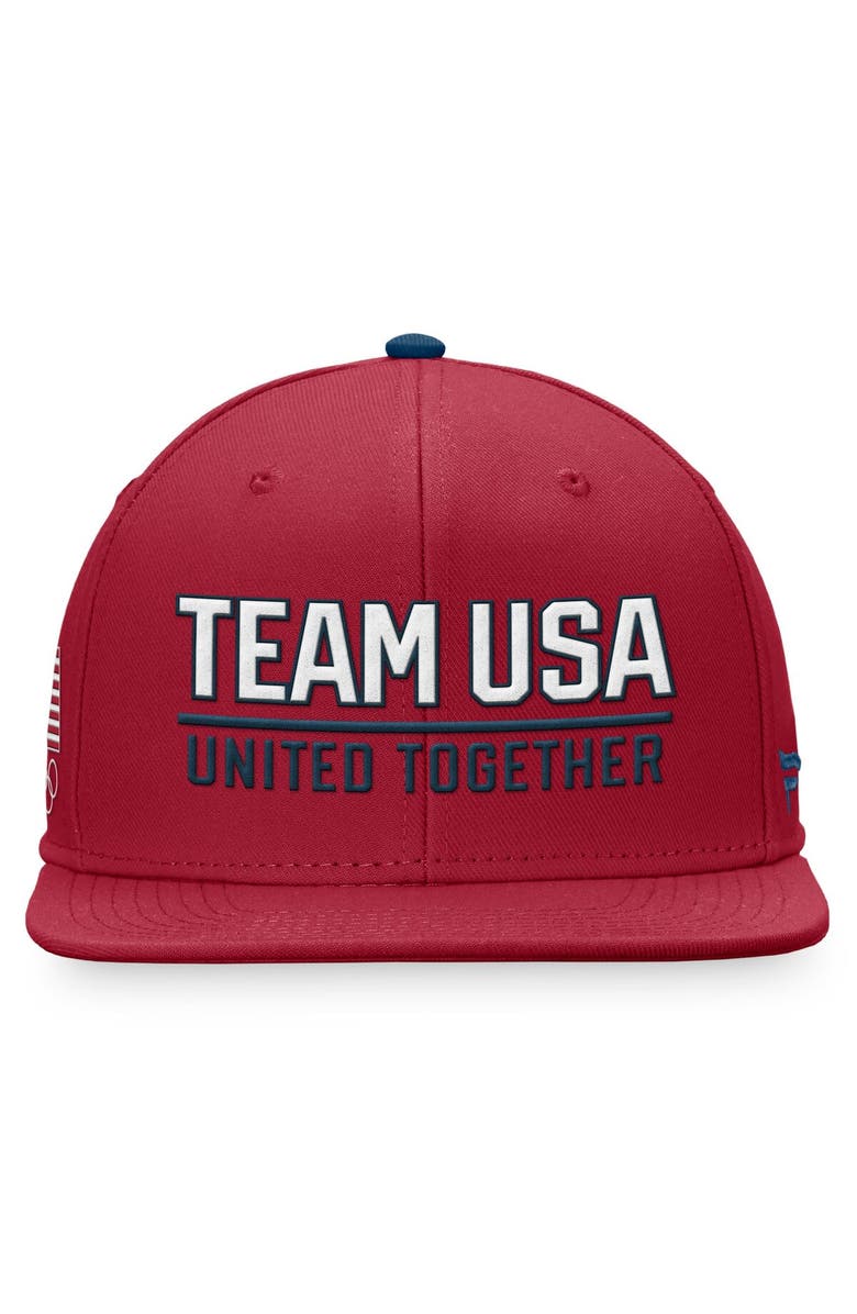 FANATICS Men's Fanatics Branded Red Team USA Snapback Hat, Alternate, color, Red