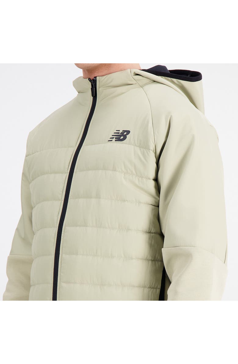 New Balance RW Tech Fleece Hooded Puffer Jacket, Alternate, color,