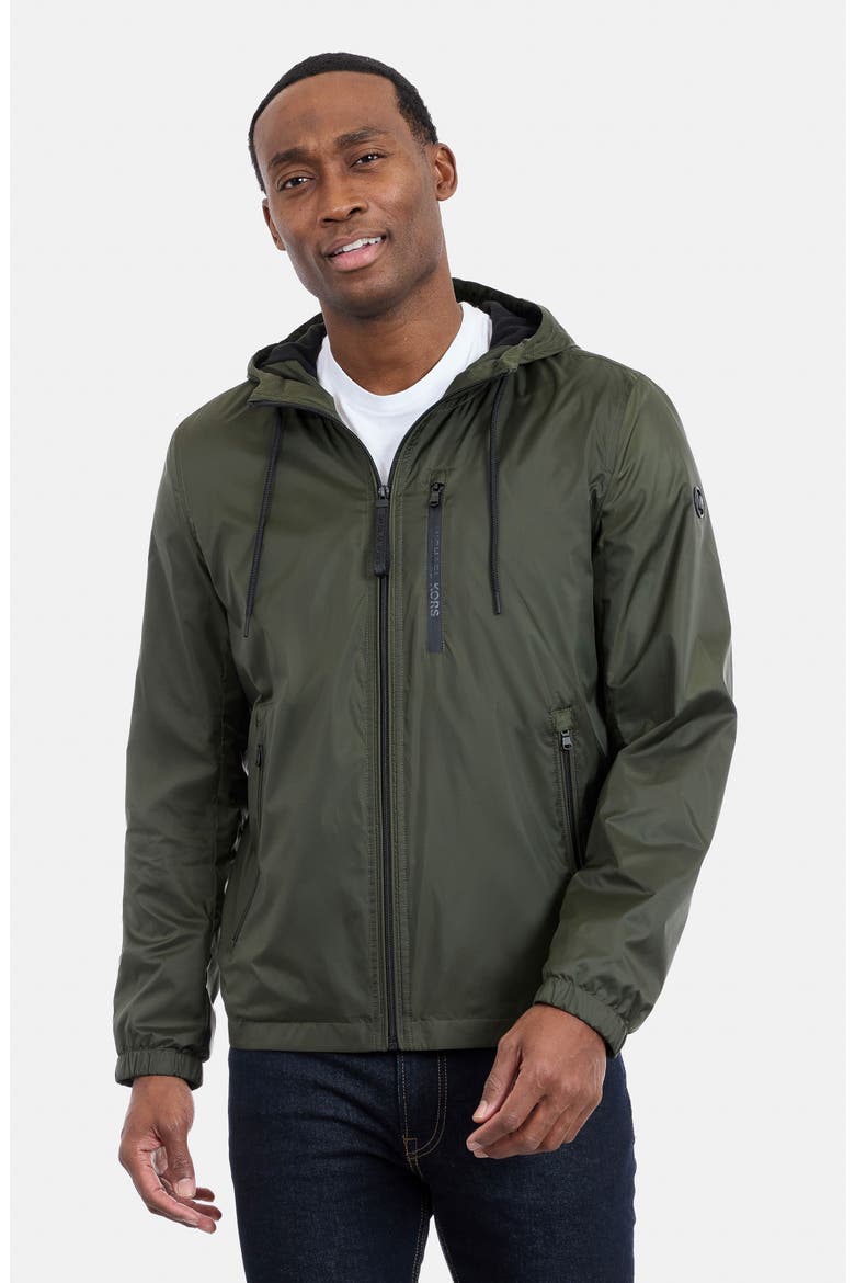 Hooded Windbreaker Jacket, Alternate, color, OLIVE