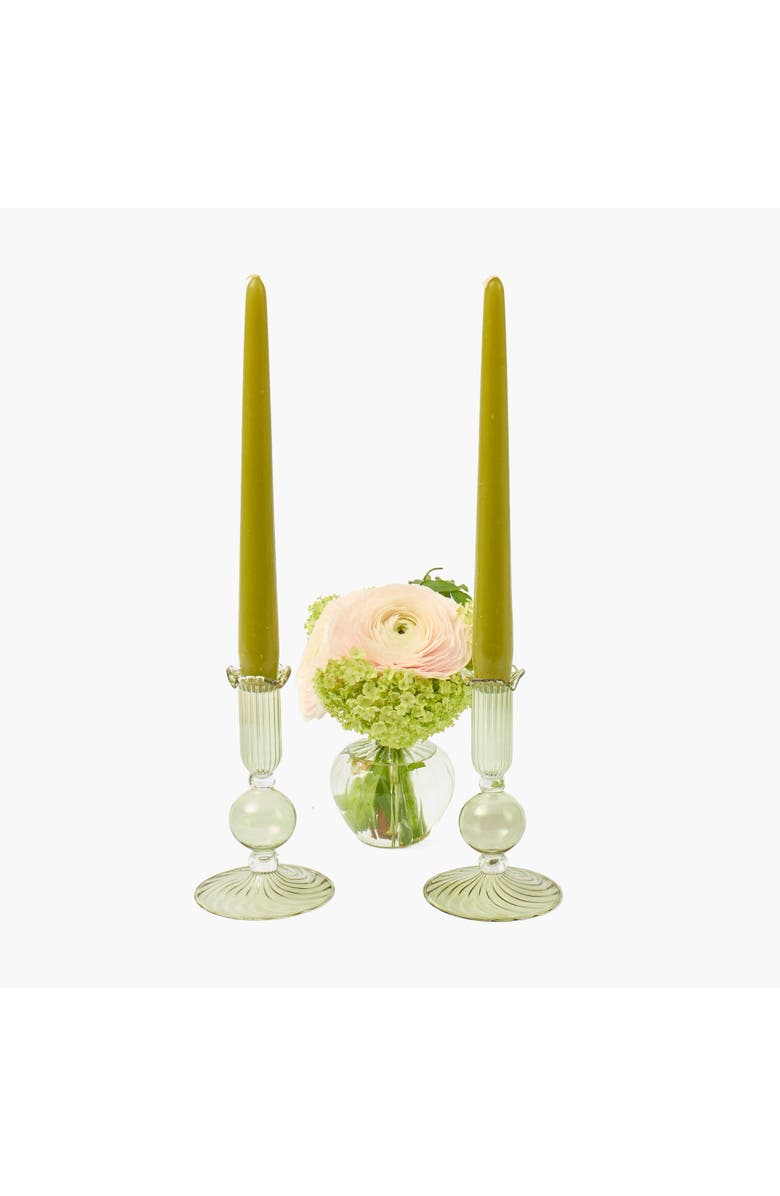 Mrs. Alice Small Eden Candle Holders, Main, color, Green
