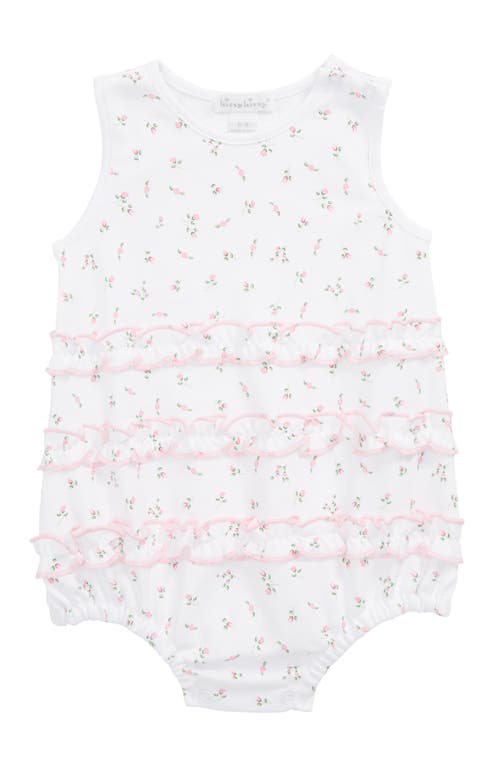 Kissy Kissy Garden Roses Ruffle Bubble Romper In White